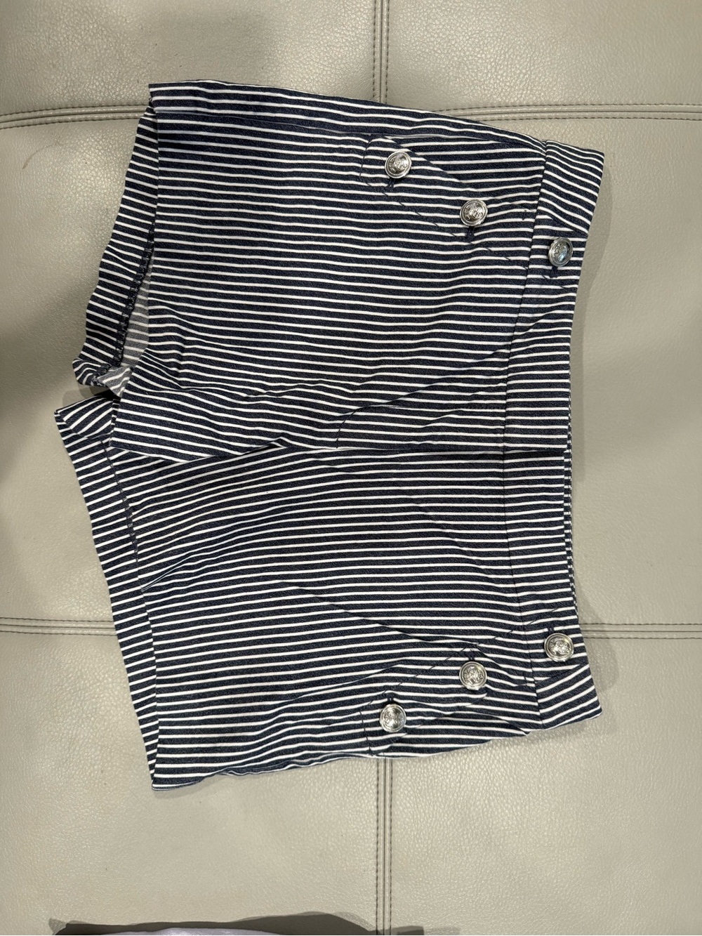 Ann Taylor loft - Navy & White Striped Shorts